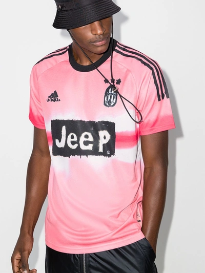 Shop Adidas Originals Human Race Juventus T-shirt In Pink