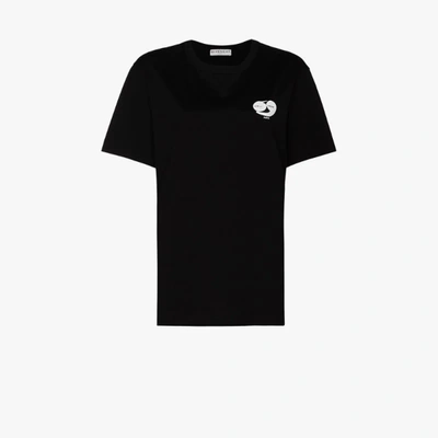 Shop Givenchy Large Back Logo Cotton T-shirt In Black