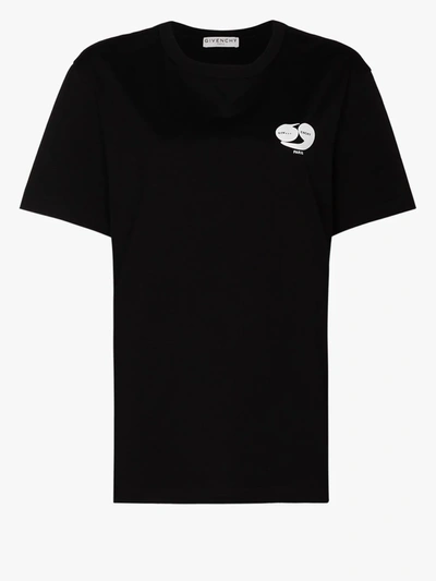 Shop Givenchy Large Back Logo Cotton T-shirt In Black