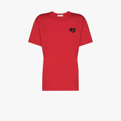 Shop Givenchy Large Back Logo Cotton T-shirt In Red