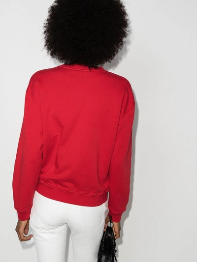 Shop Givenchy Red Paris Graphic Cotton Sweatshirt