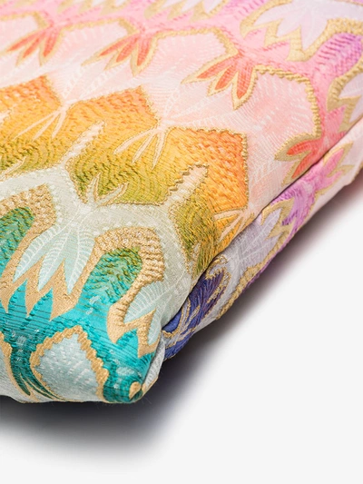 Shop Missoni Multicoloured Pasadena Cushion In Pink