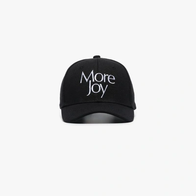 Shop More Joy Black Logo Embroidered Cap