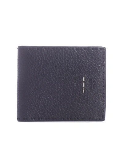 Shop Fendi Classic Bifold Wallet In Gxn Black Palladio