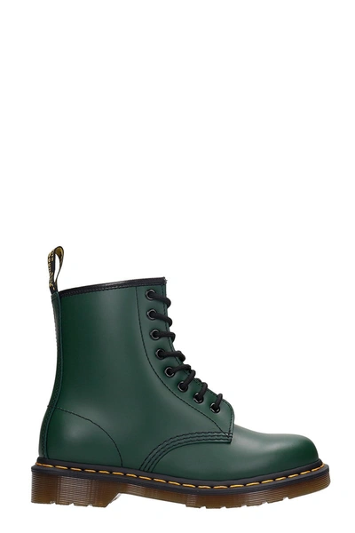 Dr. Martens 1460 Combat Boots In Green Leather | ModeSens