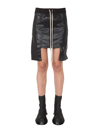 Shop Drkshdw Vegan Leather Mini Skirt In Nero