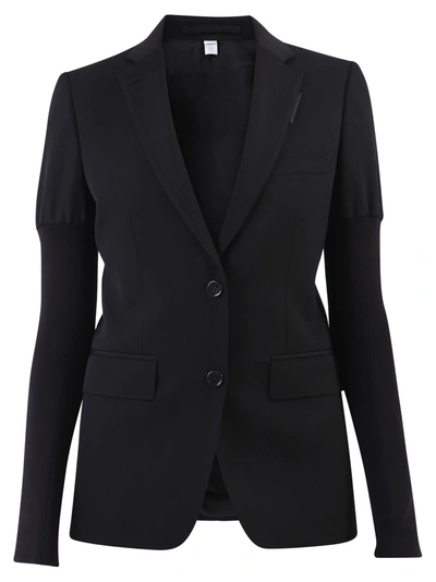 Shop Burberry Single-breasted Jacket In Black