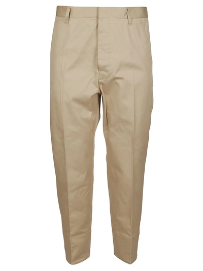 Shop Dsquared2 Beige Cotton Trousers