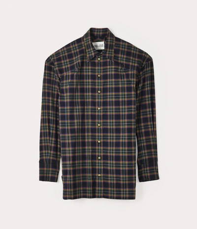 Shop Vivienne Westwood Football Shirt Check In Multicolor