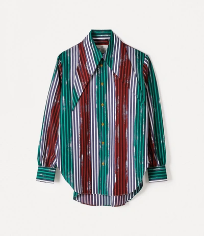 Shop Vivienne Westwood Hals Shirt Painted Stripes In Multicolor