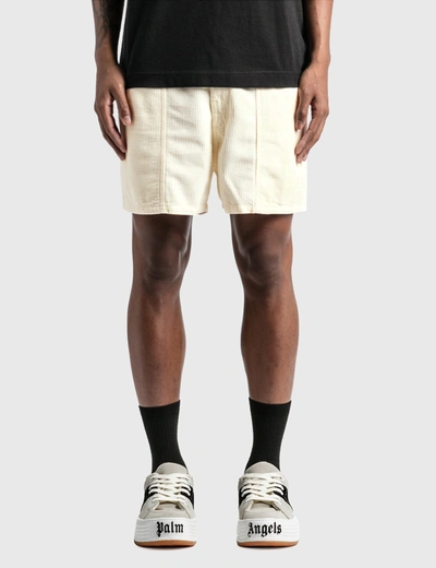Shop Erl Corduroy Shorts In White