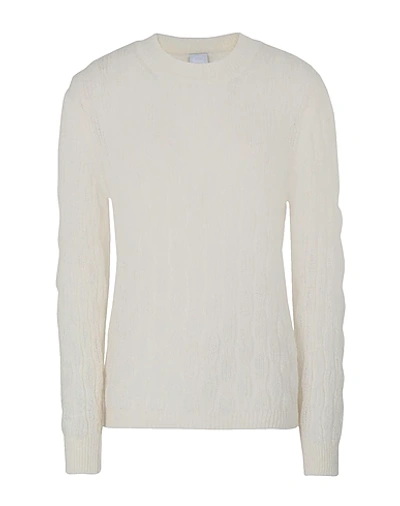 Shop 8 By Yoox Woman Sweater Ivory Size L Acrylic, Mohair Wool, Polyamide In White