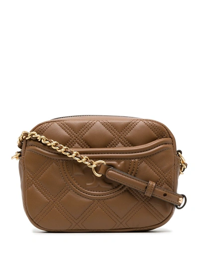 Shop Tory Burch Fleming Soft Camera Bag In Neutrals