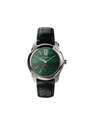 Shop Dolce & Gabbana Dg7 40mm Watch In Green