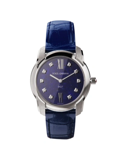 Shop Dolce & Gabbana Dg7 40mm Watch In Blue