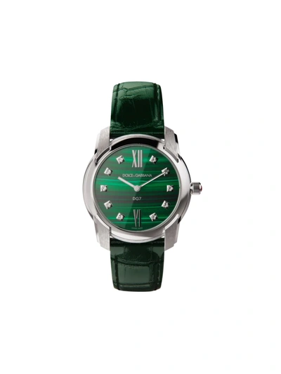 Shop Dolce & Gabbana Dg7 40mm Watch In Grün