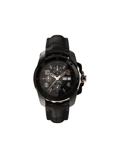 Dolce & Gabbana Ds5 Watch In Red Gold And Steel With Pvd Coating Black Male Onesize In Black