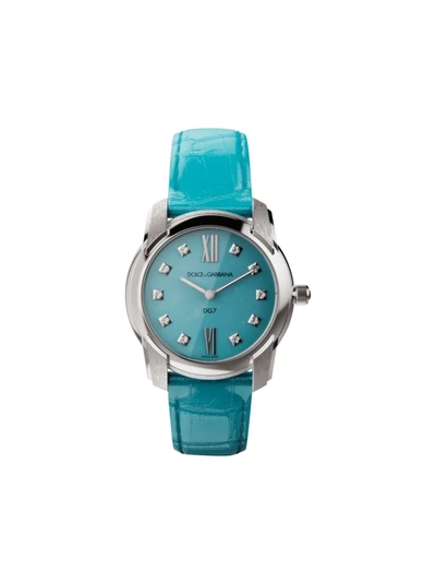Shop Dolce & Gabbana Dg7 34 Mm Watch In Blau