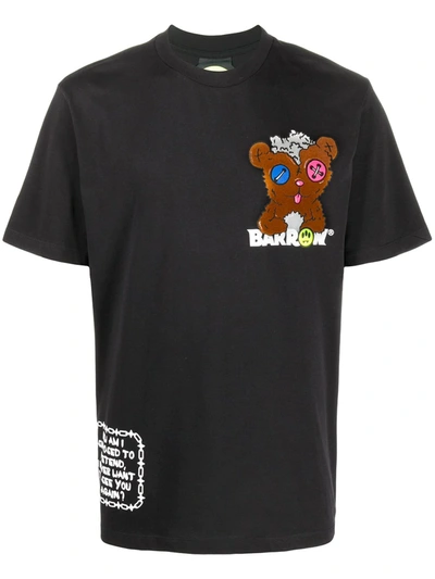 Shop Barrow Teddy Bear Print T-shirt In Black