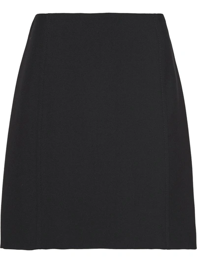 Shop Prada A-line Mini Skirt In Black