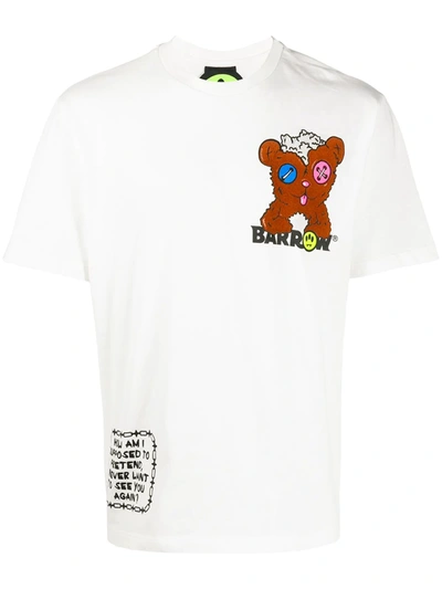Shop Barrow Teddy Bear Print T-shirt In White
