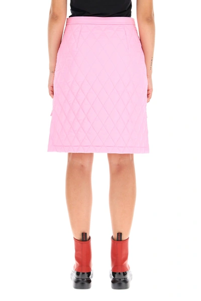 Shop Burberry Asymmetrical Skirt In Bubblegum Pink