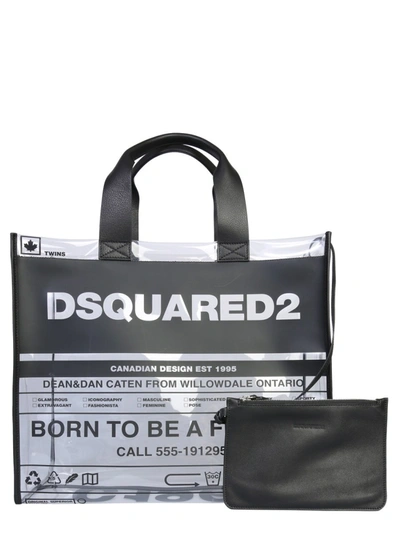 Shop Dsquared2 Logo Tote Bag In Black