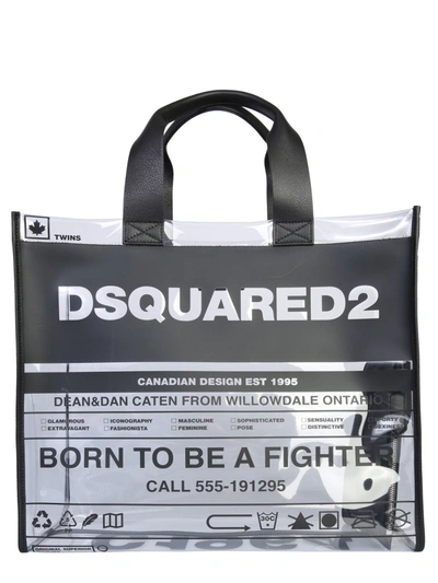Shop Dsquared2 Logo Tote Bag In Black