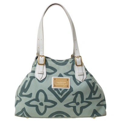 Pre-owned Louis Vuitton Menthe Tahitienne Cabas Limited Edition Pm Bag In Green
