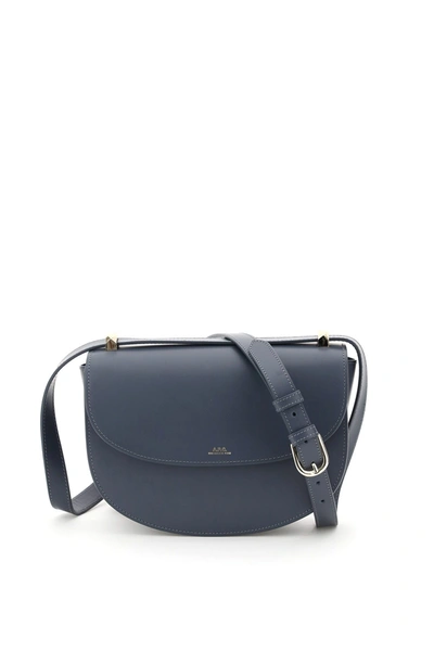 Shop Apc A.p.c. Geneve Crossbody Bag In Bleu Ardoise