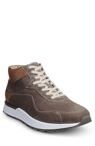 Shop Allen Edmonds A-trainer High Top Sneaker In Grey Leather