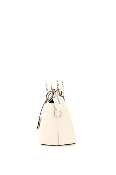Shop Fendi By The Way Medium Leather Handbag In Bianco Ice Palladio