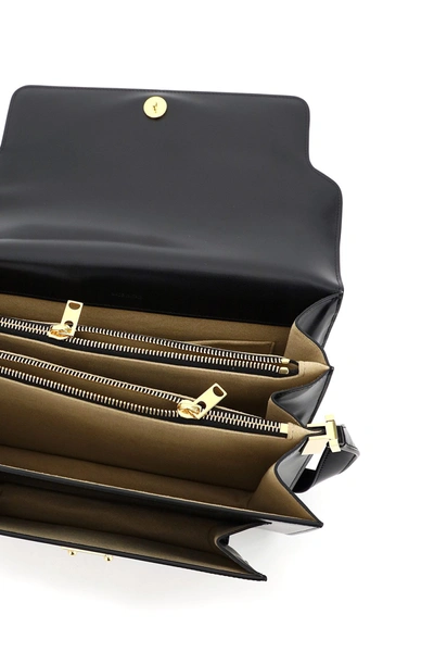 Shop Marni New Trunk Shoulder Bag In Black
