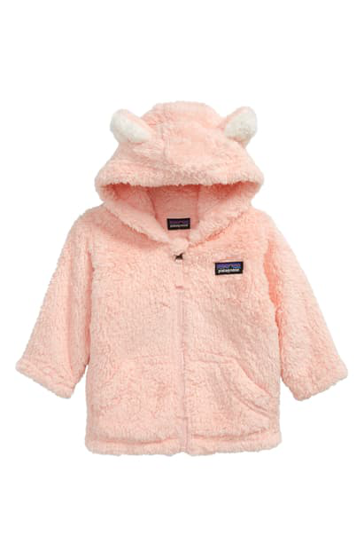 patagonia baby furry friends hoody pink