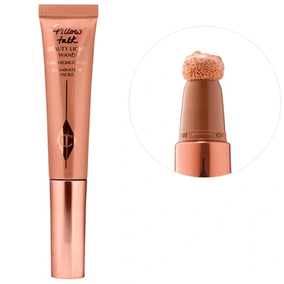 Shop Charlotte Tilbury Beauty Highlighter Wand Pillow Talk Medium 0.41 oz / 12 ml