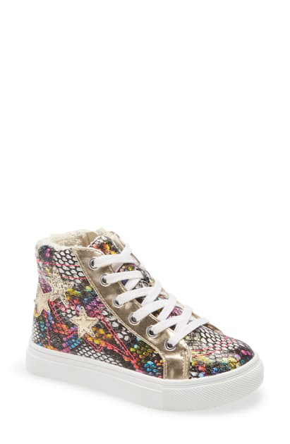 steve madden snakeskin high top sneakers