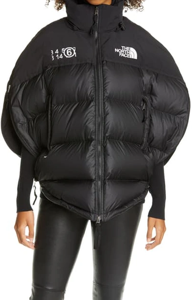 Shop Mm6 Maison Margiela X The North Face 700 Fill Power Down Circle Puffer Jacket In Black