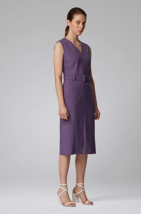 purple sheath dress