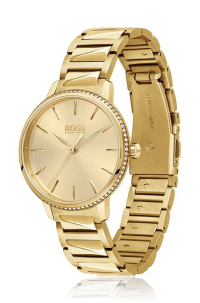 Shop Hugo Boss - Signature Collection Watch With With Crystal Set Bezel In Assorted-pre-pack