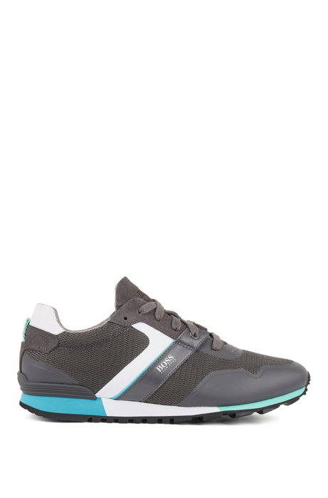Hugo Boss - Hybrid Sneakers With Bamboo Charcoal Lining And Lightweight  Sole - Dark Grey | ModeSens