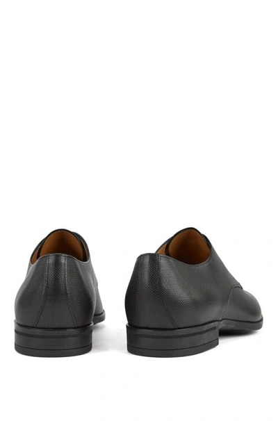 Hugo Boss Italian-made Derby Shoes In Vegetable-tanned Leather In Black |  ModeSens
