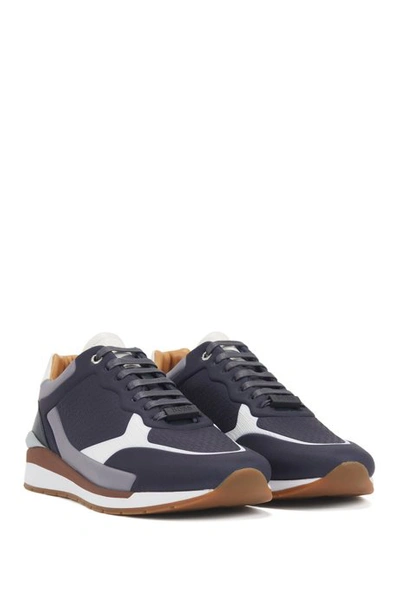 Hugo Boss Men's Element Colorblock Sneakers In Open Blue | ModeSens