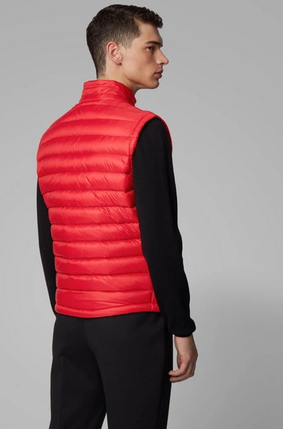 Hugo Boss Boss Men's Chroma Packable Down Gilet Vest In Red | ModeSens