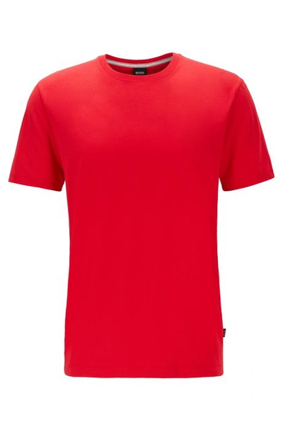 Shop Hugo Boss - Regular Fit T Shirt In Soft Cotton - Red