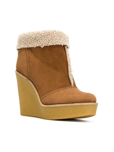Shop Chloé 'darcy' Wedge Boots