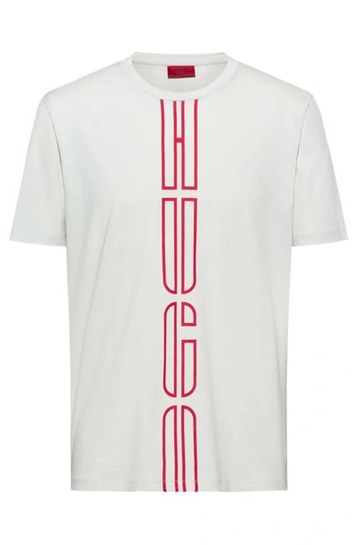 Shop Hugo Boss - Unisex Logo Print T Shirt In Eco Friendly Recot Cotton - White