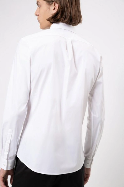 Shop Hugo Boss - Extra Slim Fit Shirt In Stretch Cotton - White