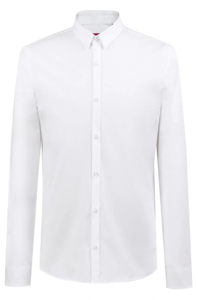 Shop Hugo Boss - Extra Slim Fit Shirt In Stretch Cotton - White