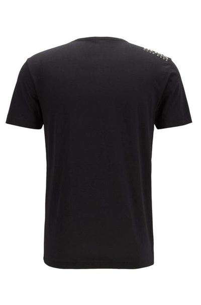 Shop Hugo Boss Regular Fit V Neck T Shirt In Soft Cotton In Black