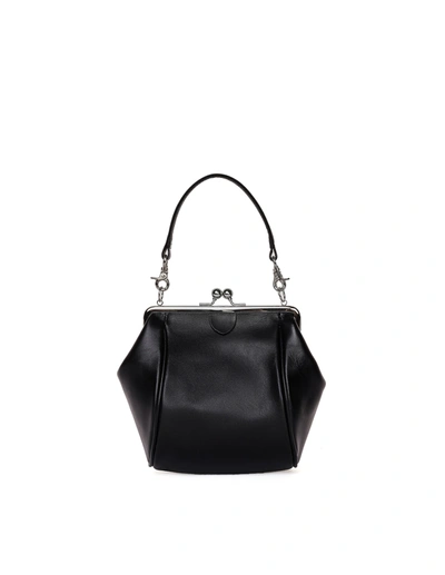 Shop Y's Leather Bag With Shoulder Straps In Black